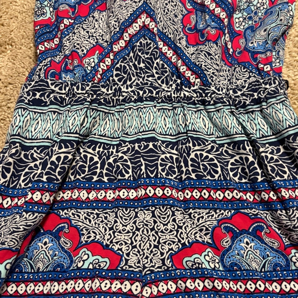 Tommy Bahama Paisley Cropped Summer Jumpsuit XS Wide Leg - Picture 4 of 6